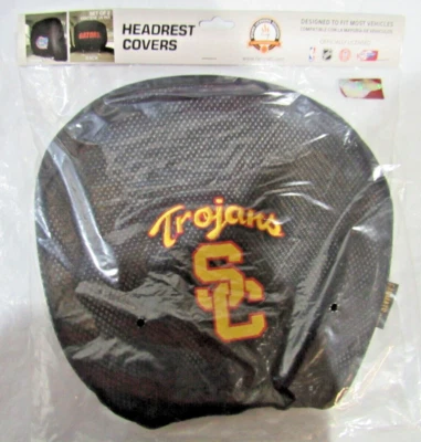 NCAA USC Trojans Headrest Cover Double Side Embroidered Pair by Fanmats - Image 1 of 2