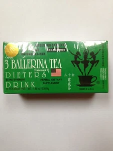 1 x 3 Ballerina Herbal Tea Dieters' Drink Extra Strength 18 Tea bags - Picture 1 of 2