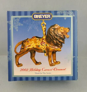 Breyer 700502 2002 Giostra natalizia leone ornamento porcellana natalizia - nuovo con scatola - Foto 1 di 3