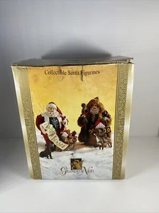 Grandeur Noel 10” Fabric Mache Santa Toy Sack Good List Christmas Decor In Box - Picture 1 of 12