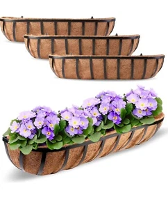 30” Window Box Railing Planter Set of 4 Rust Resistant Steel Easy Assembly New - Picture 1 of 4
