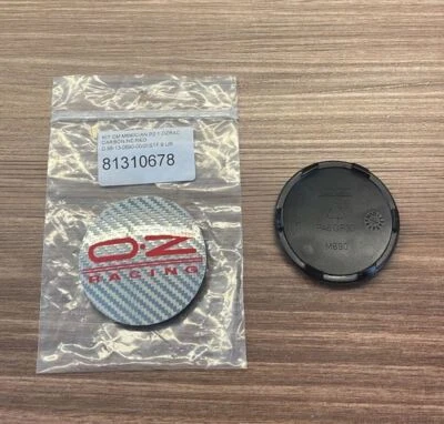 Original OZ Nabendeckel, Nabenkappen 81310678 M690 C 62 mm Carbon silber ROT ! - Bild 1 von 2