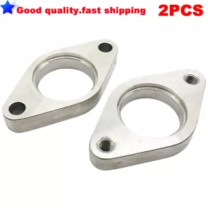 Stainless Steel Wastegate Dump Pipe 2 Bolt Flange With Thread 38mm Turbocharger - Picture 1 of 7
