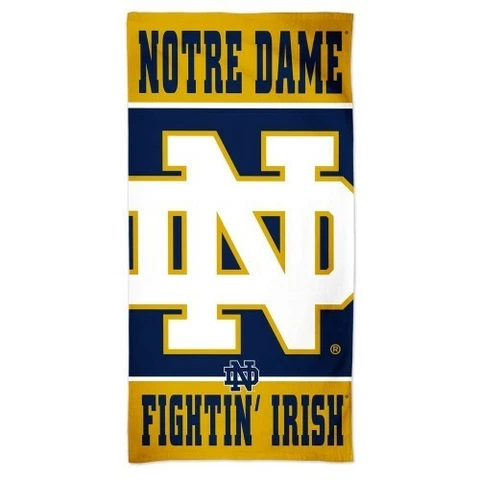 NOTRE DAME FIGHTING IRISH SPECTRA BEACH TOWEL 30"X60" COTTON PLUSH Cover