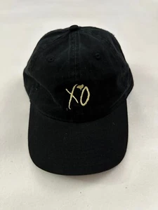 The Weeknd XO Gold Embroidered Graphic Black Baseball Cap Hat One Size - Picture 1 of 4