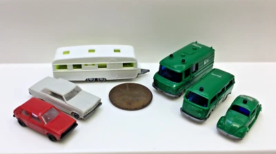 WIKING Police Benz-VW-Bug-Camper-Chevy Malibu-VW Golf-N SCALE VINTAGE TOY CARS - Image 1 of 4