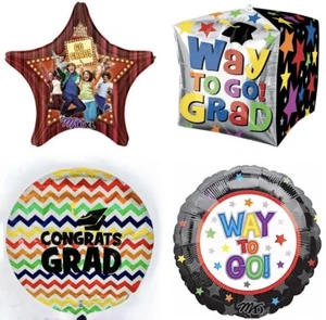 Graduation 18" Congrats Grad! Way To Go! Congratulations! Foil Mylar Balloons  C - Picture 1 of 9