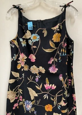 Donna Ricco Womens Size 8 Black Floral Tie Shoulders Sleeveless Dress - Image 1 of 4