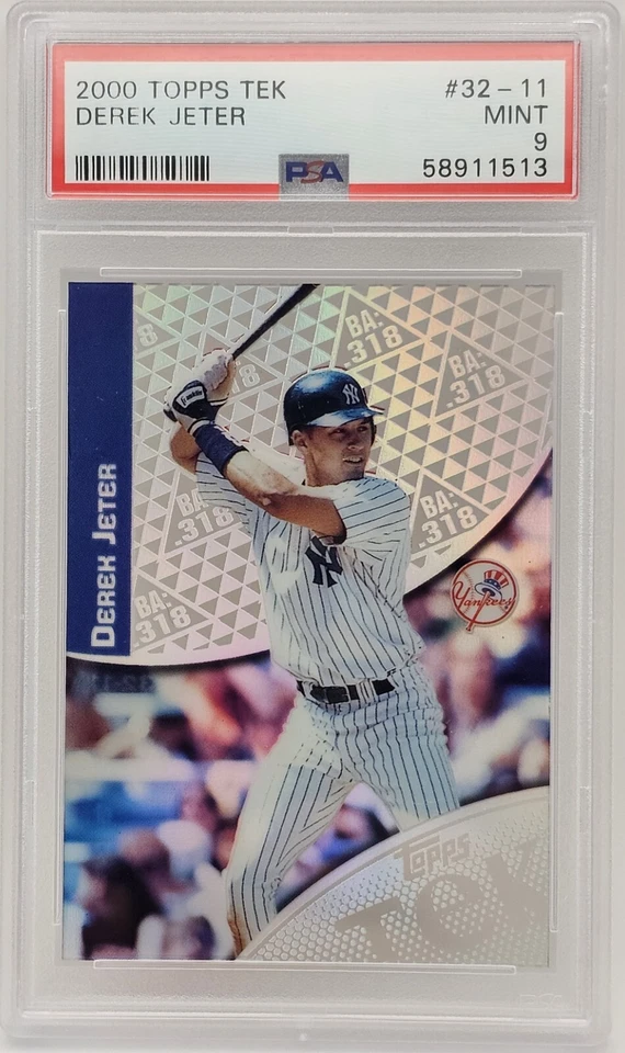 2000 Topps Tek Derek Jeter #32-11 PSA Mint 9 - Image 1 of 2