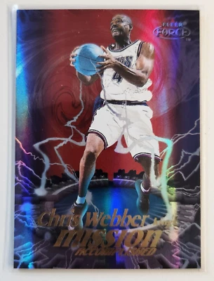 Tarjeta insertada Fleer Force Chris Webber Mission Accomplished Force 1999-00 Foto 1 de 2