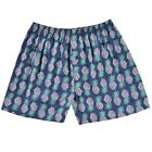 Practical Cotton Shorts Elastic Waistband Checkered Print Button Pajama for Men