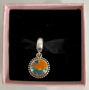 Nuevo Pandora Destinos Dije Aruba Puesta de sol Cuelga Circonita cúbica Plata Esterlina Dije - Imagen 1 de 3