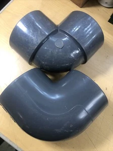 Lot of 2 - 3" SCH80 D2467 PVC 90 Degree Elbow Fittings (5415) - Picture 1 of 9