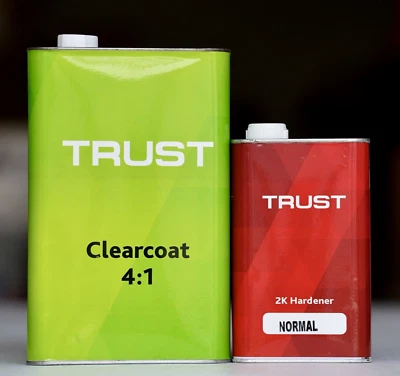 Trust 2K Alto Brillo 4:1 Galón de Abrigo Transparente ¡Con Endurecedor MED! Clearcoat automotriz Foto 1 de 4