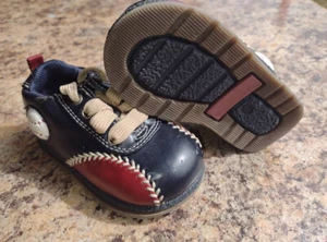 Size 4 Infant Boy's Baseball Sneakers Lace Up Footwear Baby By Circo - Picture 1 of 8