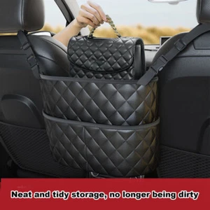 Between Car Seat Back Hanging Net Handbag Holder Organizer Storage Mesh Bag Dog. - Picture 1 of 12