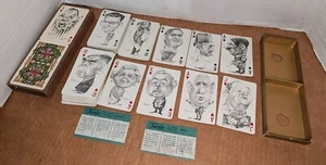 Vintage Political Twin Pack Playing Cards 1973, by Enric Sio Fournier - Picture 1 of 4