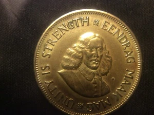 1961 SÜDAFRIKA 1cent,1.Jahr hergestellt,Messing,31mm,9,42gramm,Numista 86% Rarität - Bild 1 von 4