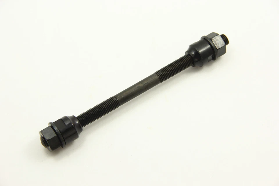 Bicycle Axle  8 x 130mm Front Axle 26tpi Black Iron - Image 1 of 1