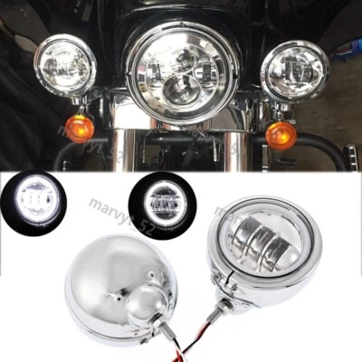 Светодиодный точечный противотуманный прожектор 4,5 дюйма + корпус для Kawasaki Vulcan 900 VN900B Classic - Изображение 1 из 4