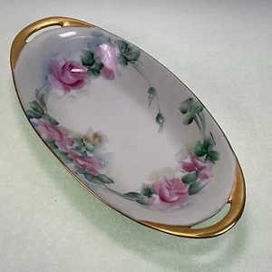 Hand Painted Oval Porcelain Celery Dish - Made in Japan - Picture 1 of 6