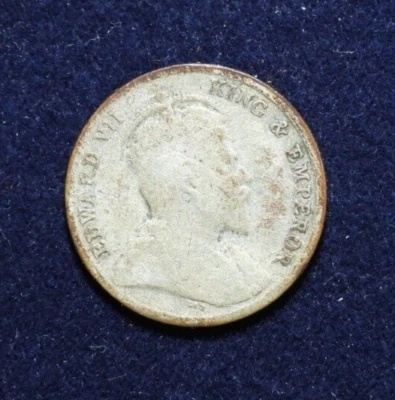 1902 Ceylon Sri Lanka 10 Cents Silver KM# 97 King Edward VII - Image 1 of 4