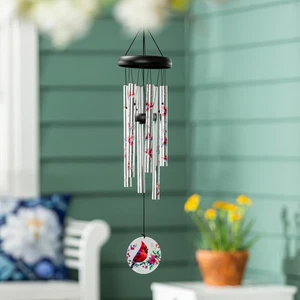 Avria Wind Chime, Hand Tuned Wind Chime, Cardinals, 27" H - Picture 1 of 4
