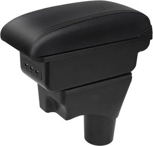 Armrest Box for Nissan March Micra 2011-2016 Double Layer Storage w/ 3 USB Ports - Picture 1 of 7