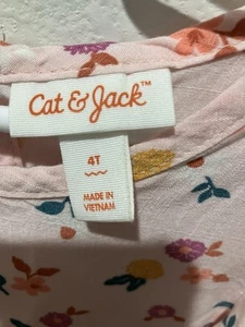 Cat And Jack 100% Rayon Blouse With Sienna Colored Corduroy Skirt Romper Size 4T - Picture 1 of 5