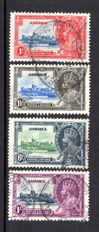 JAMAICA KGV 1935 SILVER JUBILEE sg114-7 GOOD TO FINE USED SET CAT £45 (2024) - Image 1 of 1