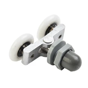 4x Twin Bathroom Shower Door Roller Runner Wheels Sliders 19/23/25/27mm Dia - Picture 1 of 42