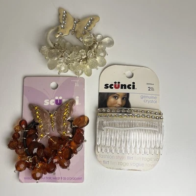 Scunci Hair Accessories - butterfly hair ties - hair combs - Image 1 of 4