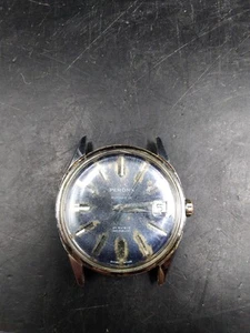Reloj Pulsera Hombre Vintage Perona Automático Esfera Azul Pátina Funcionamiento 33mm - Imagen 1 de 5