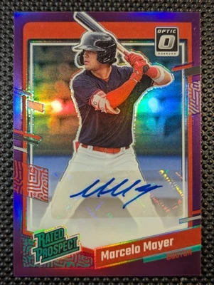 Marcelo Mayer Rookie Auto /99 SP 2023 Donruss Optic Rated Prospect Autograph RC - Image 1 of 2