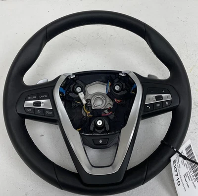 2021-2024 BMW 330E BLACK LEATHER HEATED STEERING WHEEL W/ PADDLES & CONTROLS OEM - Image 1 of 4