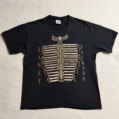 VINTAGE Janet Jackson 1993 Juggernaut Productions Inc. T-shirt - Nice Man Tag XL - Image 1 of 4