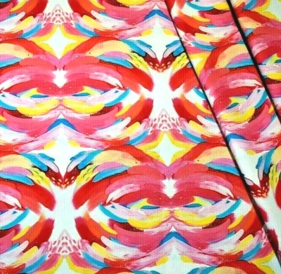 Geometric Swirl 100% Cotton Fabric FQ (18" x 21 inches)Digital Print by 3 Wishes - Image 1 of 4