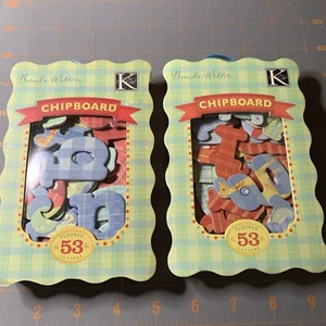 K Ology Chipboard Alphabet Pieces Glittered Craft Scrapbook Card Making - Picture 1 of 2