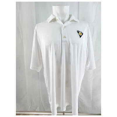 Greg Norman Play Dry Men's T-shirt Polo White Gold Shirt Valley Lighting Large L Foto 1 de 4