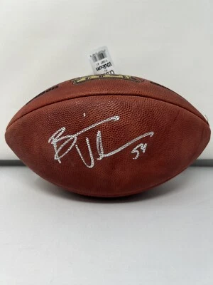 Brian Urlacher Signed Official Super Bowl XLI Duke NFL Game Football Beckett COA - Image 1 of 4