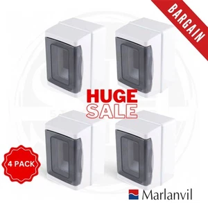 Marlanvil Outdoor IP65 2 Module DIN Rail Enclosure Waterproof Junction Box RCD - Picture 1 of 3