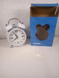 Twin Bell Loud Alarm Clock Metal Frame 3D Dial With Backlight Desk Table Alarm - Picture 1 of 6