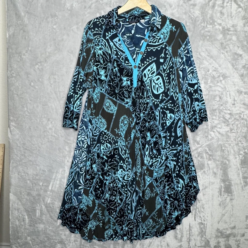 Lotustraders платье женщин один размер богемное пэчворк кнопка карманы Langenlook - Изображение 1 из 4