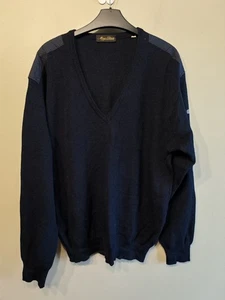 Navy Jumper Pullover Army Utility Thermal Sweater XL Mey & Edlich Italy Wool Aga - Picture 1 of 13