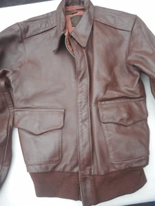 WW2 A-2 Leather Flight Jacket Mfg J.A. Dubow Size 38 Lost World - Picture 1 of 12