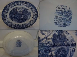 PLAT OVAL DECOR ENGLISH COUNTRY SCENES EST 1884 BRITISH ANCHOR ENGLAND - Picture 1 of 1