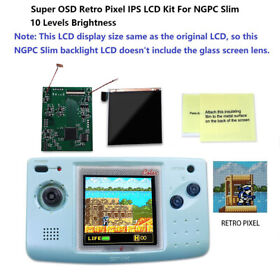 OSD Version Large Screen IPS For NGPC Slim Backlight LCD For NEOGEO Console