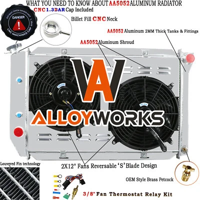 4 Rows Radiator Shroud Fan For 1969-1973 FORD LTD Torino/Mercury Marquis/MUSTANG - Image 1 of 4