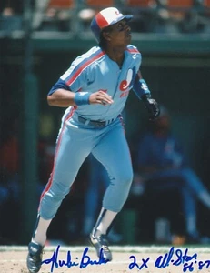 HUBIE BROOKS MONTREAL EXPOS  2 X ALL STAR 86-87  ACTION SIGNED 8x10 - Picture 1 of 1