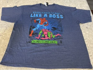 Marvel blau Größe XL Herren Spider-Man T-Shirt - Bild 1 von 2